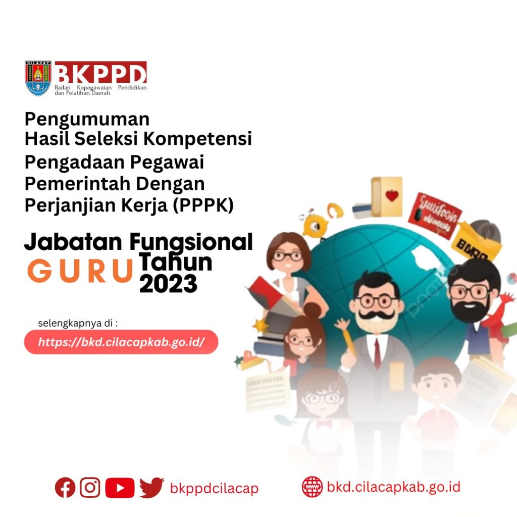 HASIL SELEKSI KOMPETENSI PENGADAAN PPPK JF GURU KABUPATEN CILACAP TAHUN 2023 2 HASIL SELEKSI KOMPETENSI PENGADAAN PPPK JF GURU KABUPATEN CILACAP TAHUN 2023 2