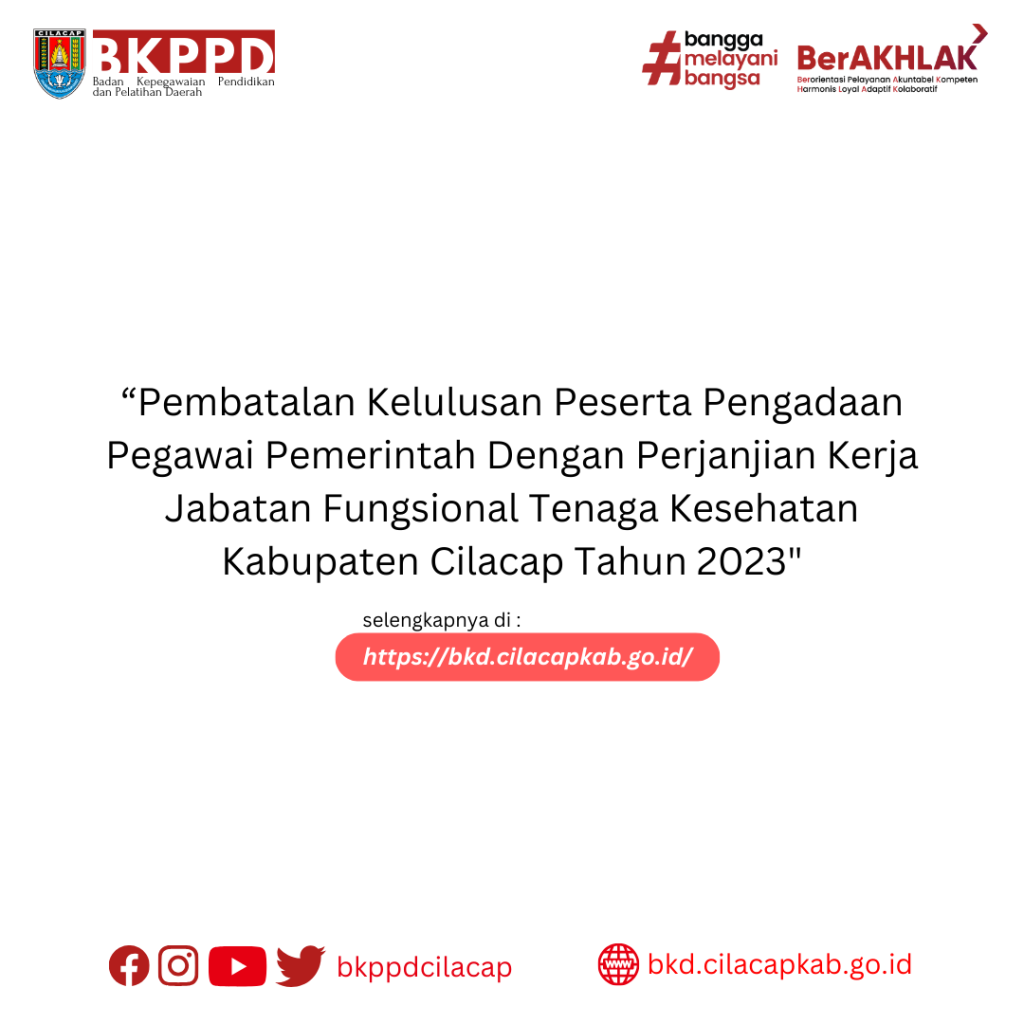 PEMBATALAN KELULUSAN PESERTA PENGADAAN PPPK KABUPATEN CILACAP TAHUN 2023 6 PEMBATALAN KELULUSAN PESERTA PENGADAAN PPPK KABUPATEN CILACAP TAHUN 2023 6